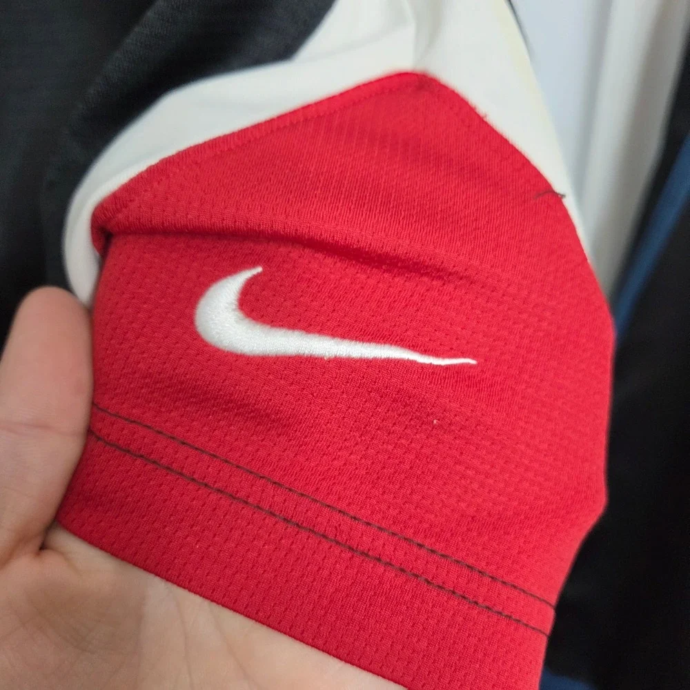 Nike Basketball Shorts Mens XL Black Red White Mesh Athletic Activewear Pockets